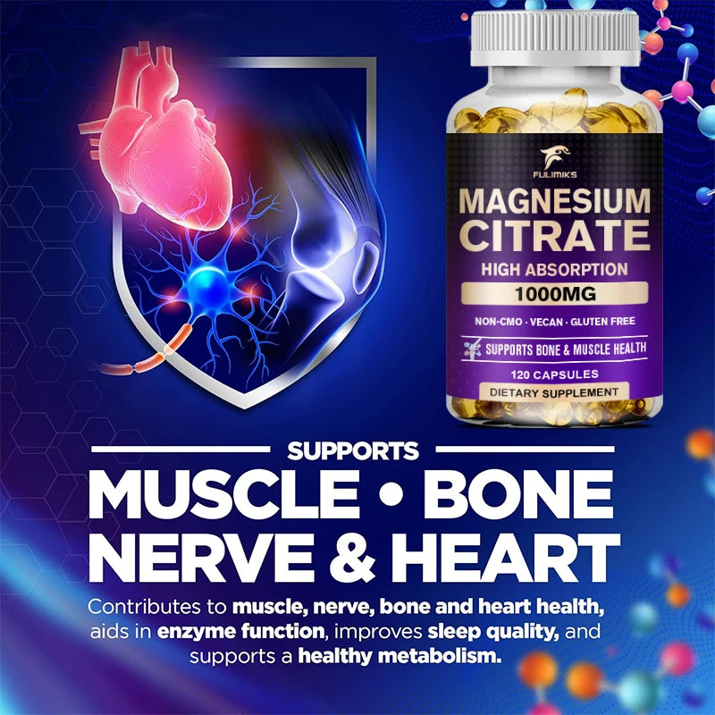 FULIMIKS Magnesium Citrate Supplemen for Adults
