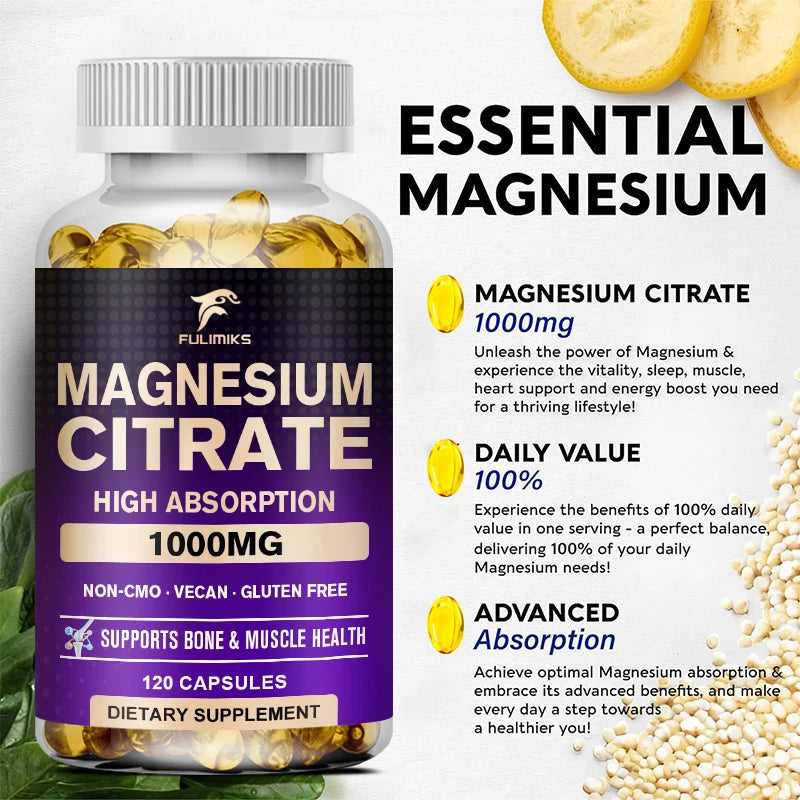 FULIMIKS Magnesium Citrate Supplemen for Adults
