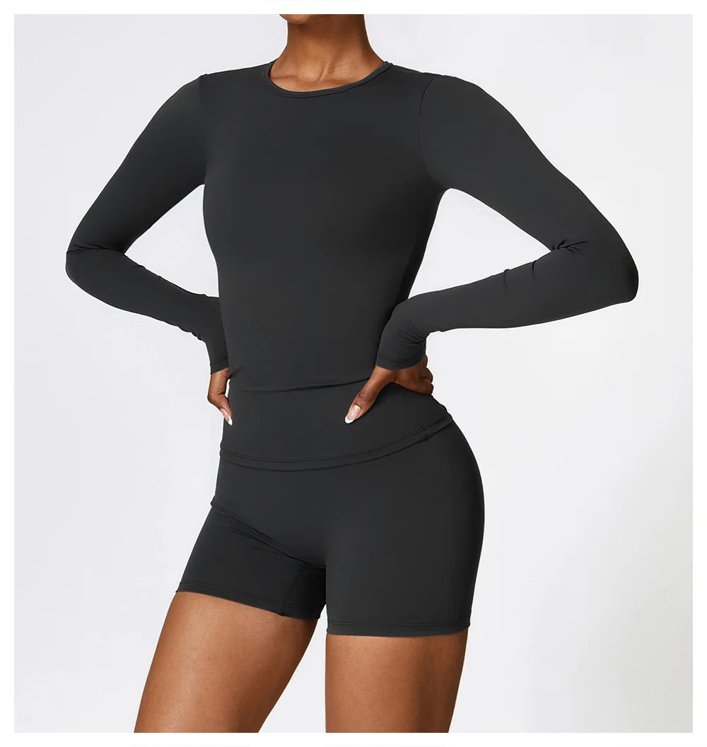 Sleeve Winter Fitness Running Gym Clothes Workout