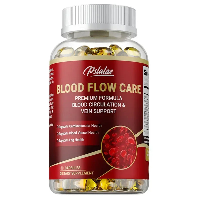 Blood Flow Care Supplement - Supporting Blood Circulation, Promotes Leg Vein, Heart, Blood Vessel and Cardiovascular HealthSuppl