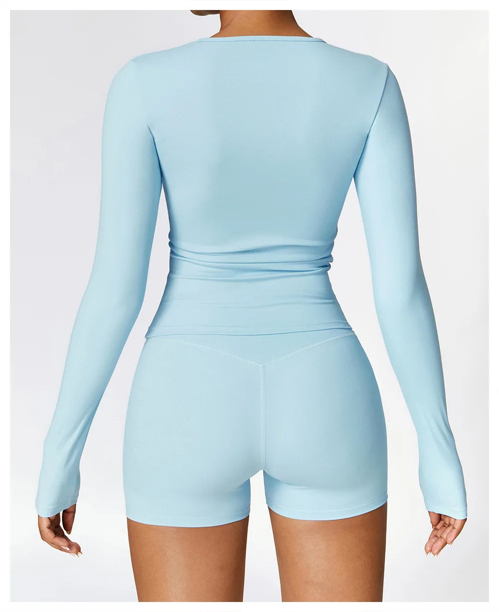 Sleeve Winter Fitness Running Gym Clothes Workout