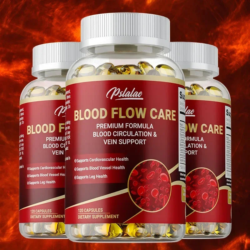 Blood Flow Care Supplement - Supporting Blood Circulation, Promotes Leg Vein, Heart, Blood Vessel and Cardiovascular HealthSuppl