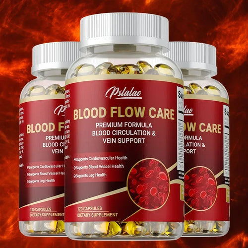 Blood Flow Care Supplement - Supporting Blood Circulation, Promotes Leg Vein, Heart, Blood Vessel and Cardiovascular HealthSuppl