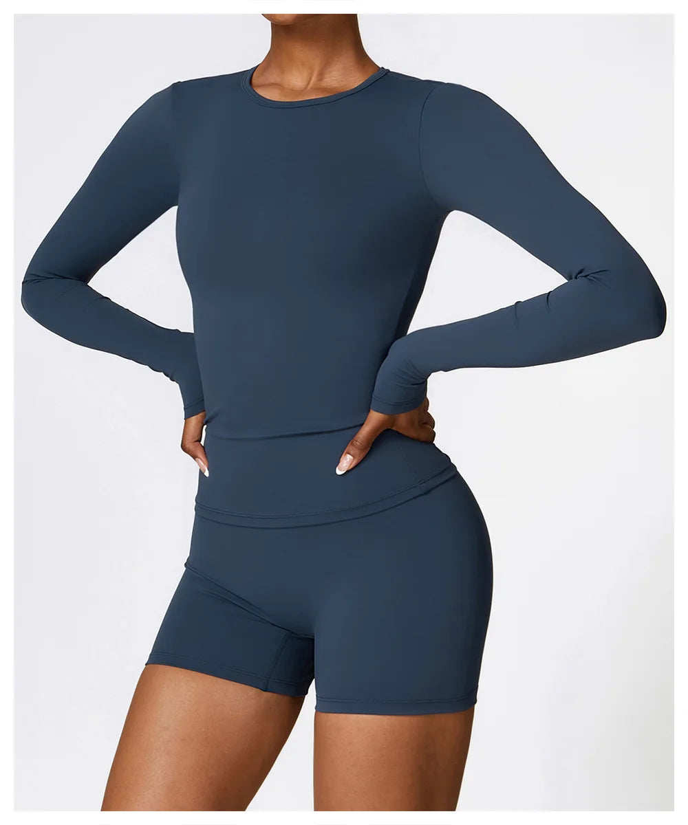 Sleeve Winter Fitness Running Gym Clothes Workout