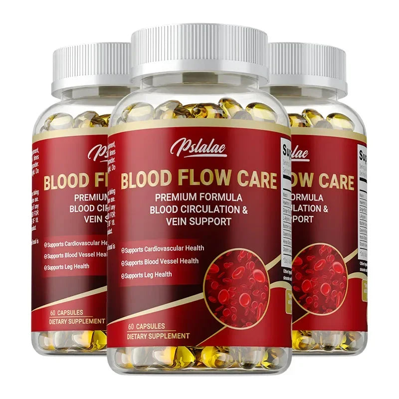 Blood Flow Care Supplement - Supporting Blood Circulation, Promotes Leg Vein, Heart, Blood Vessel and Cardiovascular HealthSuppl