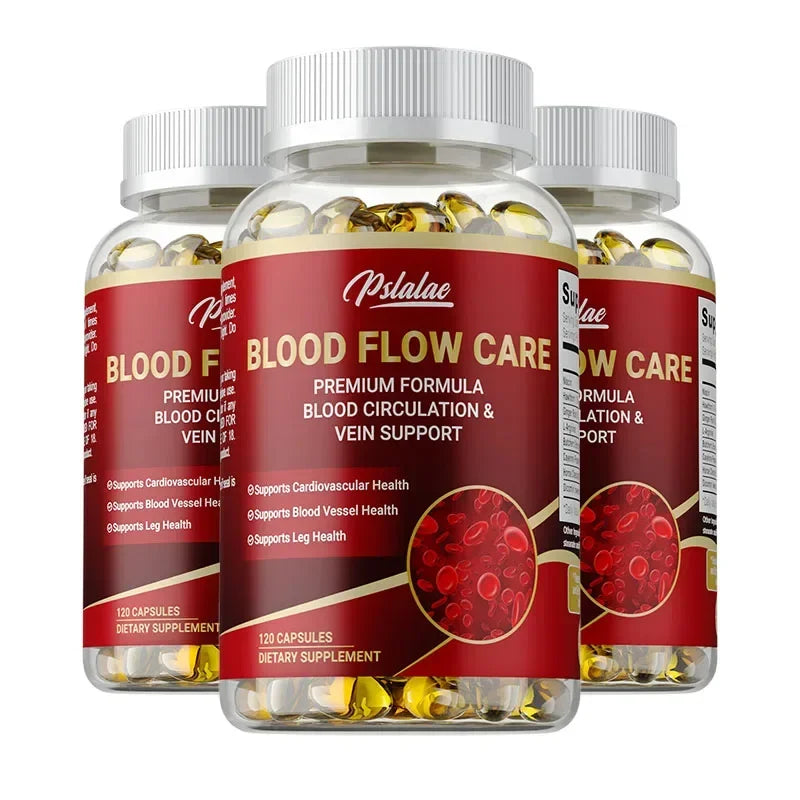 Blood Flow Care Supplement - Supporting Blood Circulation, Promotes Leg Vein, Heart, Blood Vessel and Cardiovascular HealthSuppl