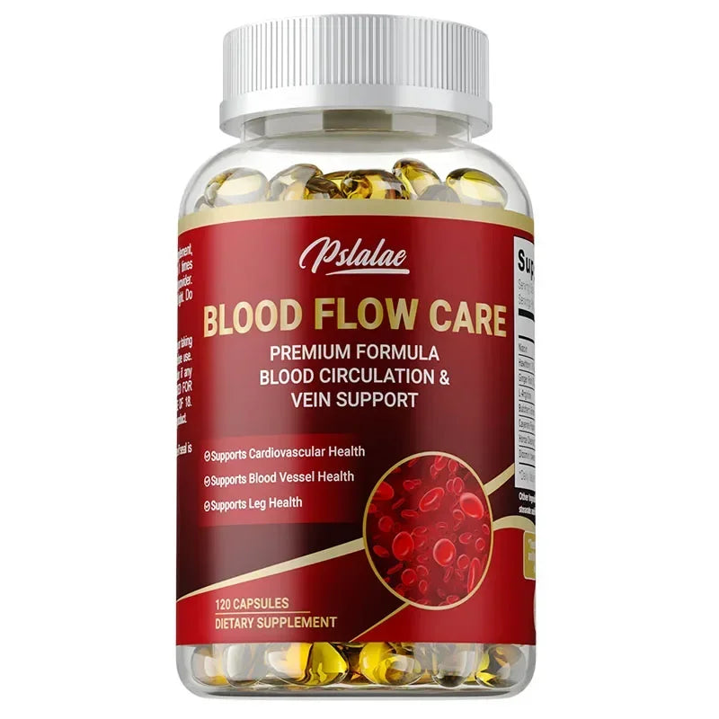 Blood Flow Care Supplement - Supporting Blood Circulation, Promotes Leg Vein, Heart, Blood Vessel and Cardiovascular HealthSuppl